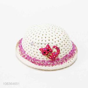 Hot sale kids woven sun hat  cute beach hat