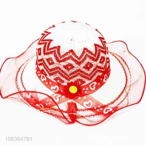 New arrival delicate geometric pattern girl sun hat