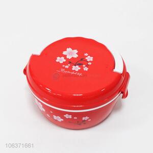 Unique design round japanese style plastic lunch box