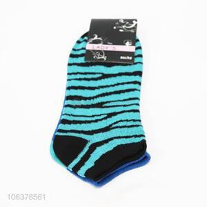 Hot sale fashionable ladies zebra patten knitted ankle socks