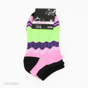 China supplier newest geometic pattern ankle socks for women