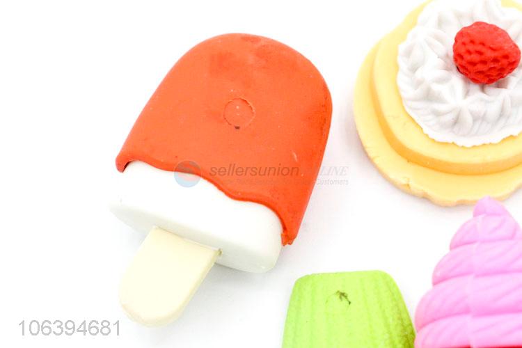 High quality novel design kids toy erasers 3D TPR erasers