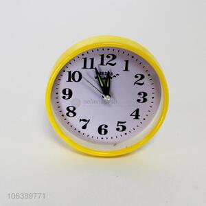 Bulk price custom round plastic alarm clock