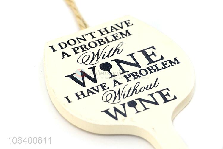 Popular Wine Glass Shape Decorative Hanging Board