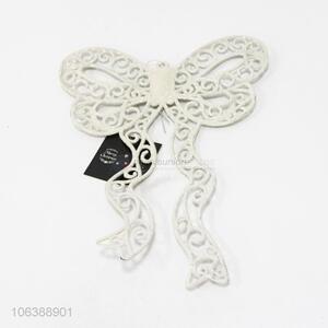 Factory sell white bow shape Christmas decoration