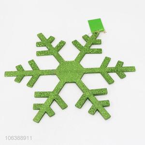 Wholesale green Christmas snowflake shape Christmas ornaments