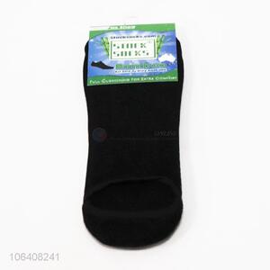 Factory sell breathable and comfortable black boat socks