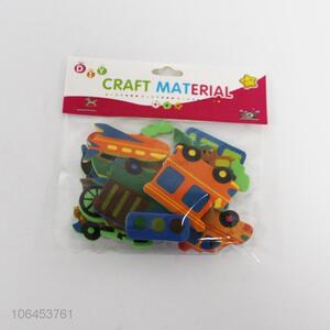 OEM ODM transportation means shaped EVA sticker for kids