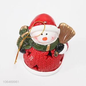 Fashion Christmas Ceramic Crafts Ornament With Light