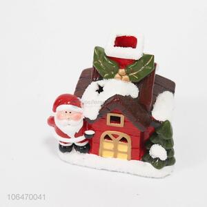 Wholesale House Shape Christmas Ceramic Crafts With Light