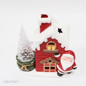 Excellent quality festival decoration Christmas house ceramic crafts with led light