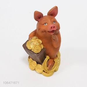 Unique design piggy money bank coin saving box resin craftwork