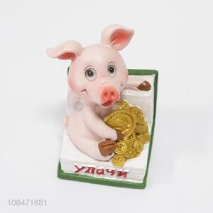 Newest home ornaments pig shape resin money box polyresin crafts