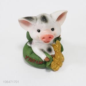 Lovely home decoration resin pig money box resin craft