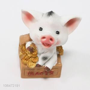 Lovely Design Pig Shape Resin Money Box