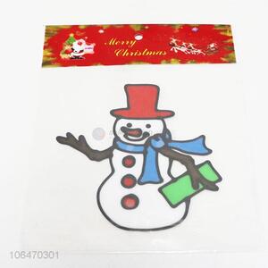 Custom Cartoon Snowman Shape Christmas Window Sticker