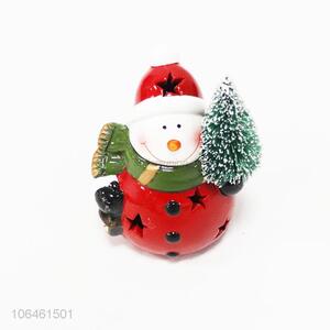 New Design Christmas Snowman Ceramic Crafts Christmas Ornament