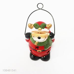 Fashion Design Christmas Ceramic Crafts Lantern With Light