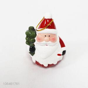 Wholesale ceramic santa claus christmas ornament for decoration