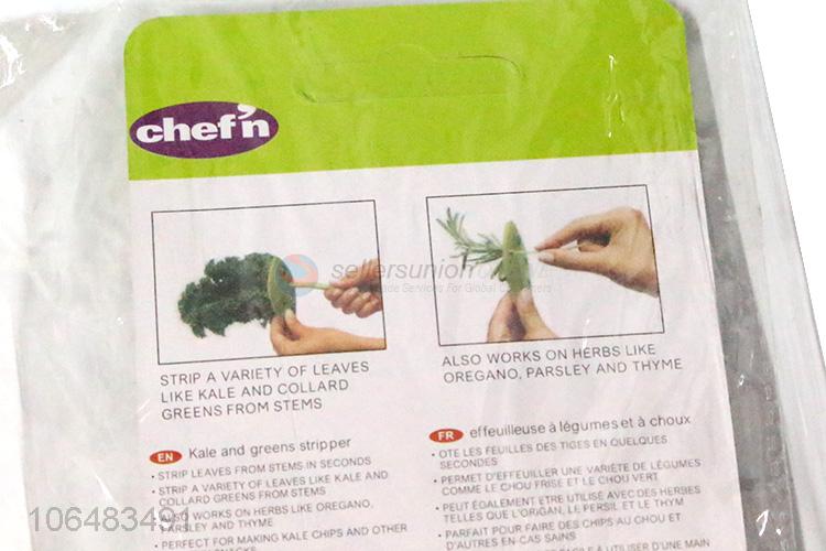 Creative kitchen tool plastic looseleaf kale chard collard greens stripper