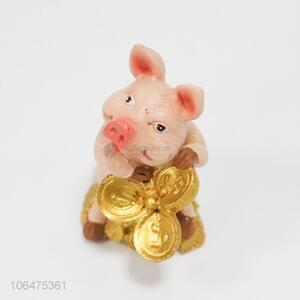 Fashion Design Pig Shape Resin Crafts Ornament