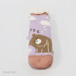 Customized ladies winter warm cartoon indoor floor socks