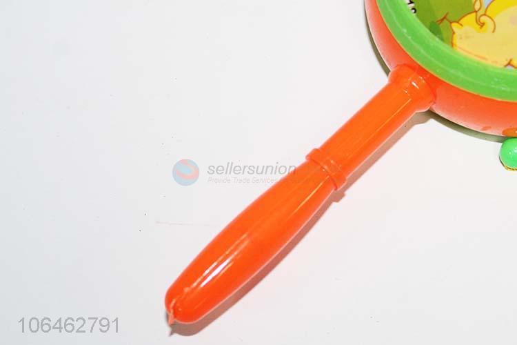 New Custom Plastic Twist Hand Rattle Drum Toy