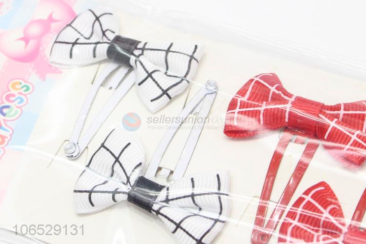 New Design Fashion Kids Hair Accessories Baby Girls Bow Hair Clip Set