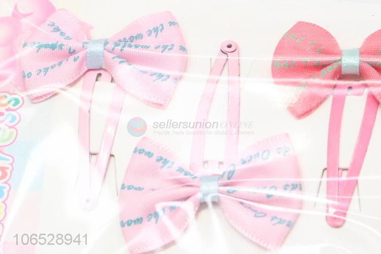 Fashion Children Hair Accessories Color Bow Hairpin Set