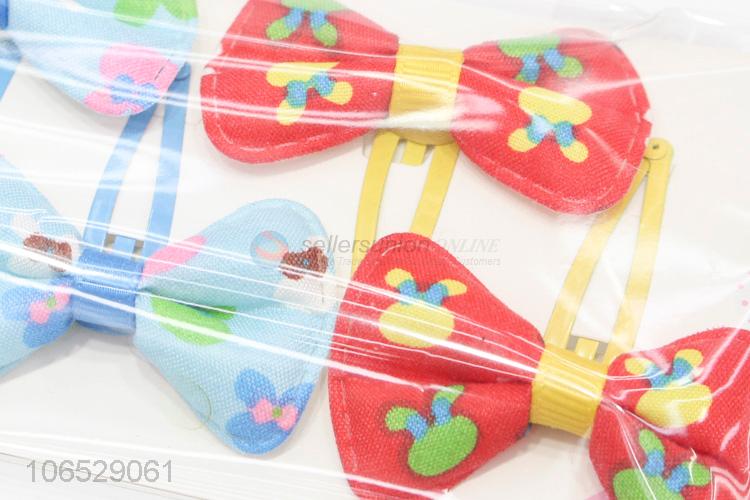 Best Selling Colorful Bow Hairpin Fashion Girls Hair Clip Set