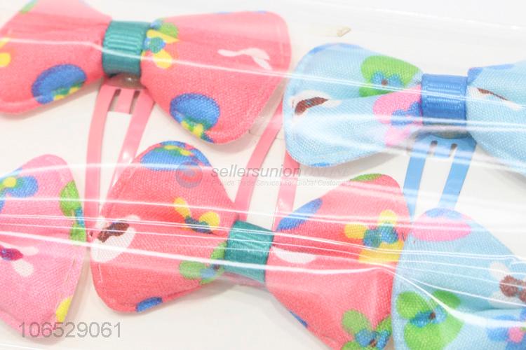 Best Selling Colorful Bow Hairpin Fashion Girls Hair Clip Set