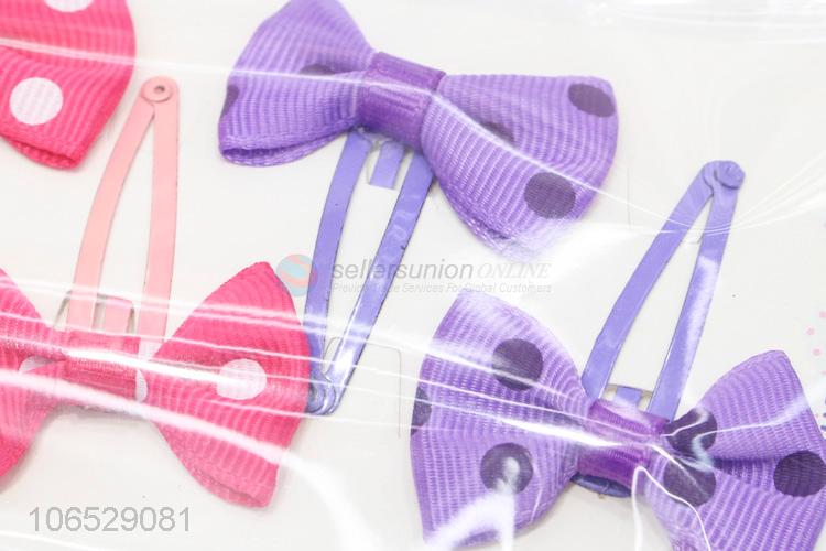 Fashion Handmade Cloth Colorful Bow Hair Clips Hairpins Set