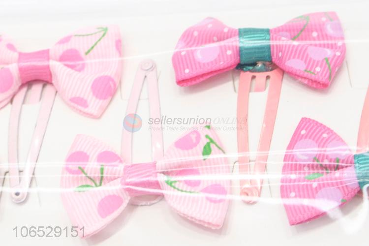 Cheap Hair Accessories Supplies Kids Girls Beauty Bow Hairpin Set