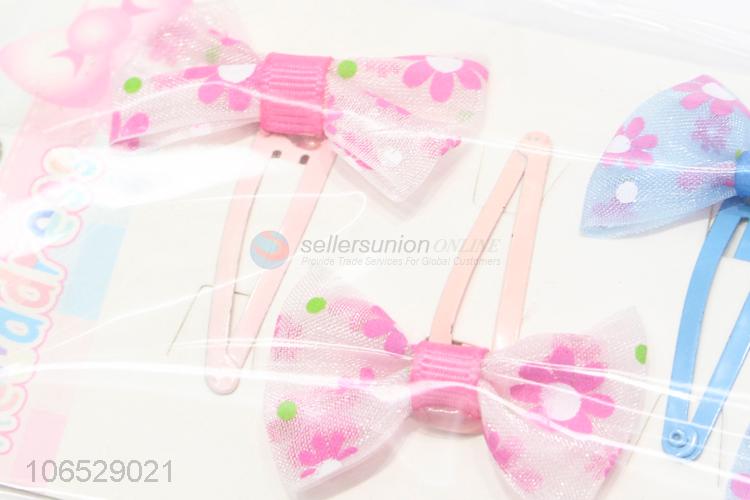 Hot Sale Popular Kids Girls Bow Hairpins Hair Accessories Set