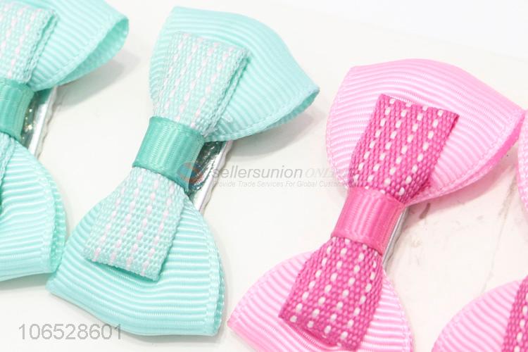 High Sales Baby Girl Decorations Colorful Bow Hair Clips Set