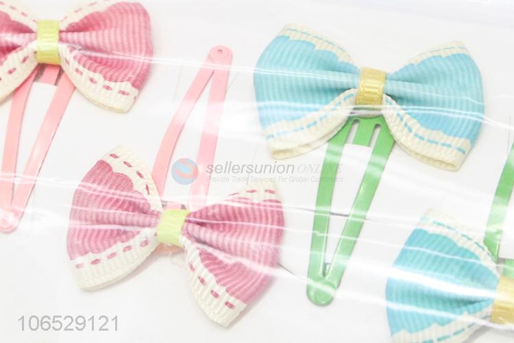 Wholesale Custom Bowknot Hair Clip Bows Hairpins Set For Baby Kids