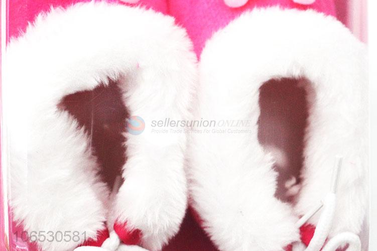 High Quality Add Plush Design Soft Cotton Warm Baby Winter Shoes