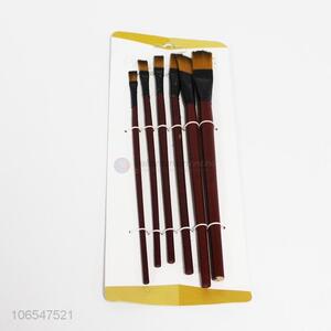 Good Quality 6 Pieces Wooden Paintbrush Set