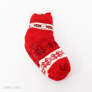 Best quality ladies knitting plush socks floor socks for winter