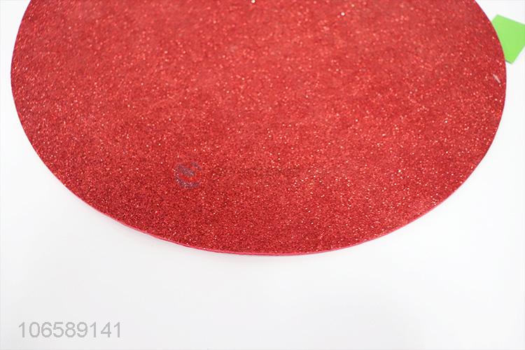 Low price oval glitter EVA placemat non-slip table mat