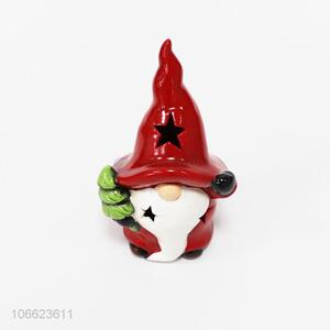 China manufacturer home decoration Christmas statue ceramic Santa Claus figurine