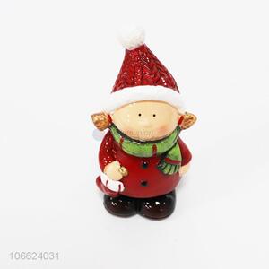 Wholesale custom holiday gift Christmas ceramic figurine ornaments