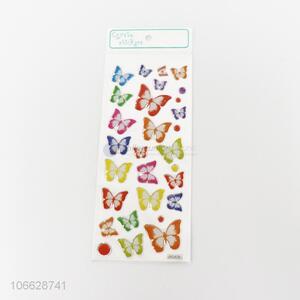 Low price colorful butterflies epoxy gel stickers