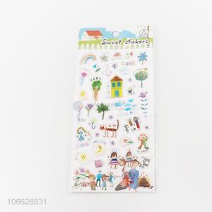 Wholesale price self-adhesive cartoon pvc stickers for children