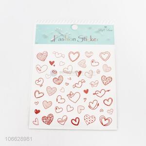 High sales fashion red heart shaped paper stickers