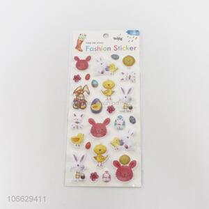 Hot selling cartoon animal puffy stickers for kids