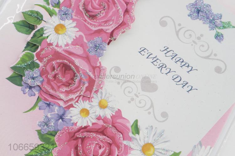 Popular Colorful Paper Greeting Card With Glitter Powder