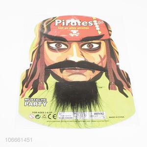 Newest style pirate moustache party artificial fur fake beard