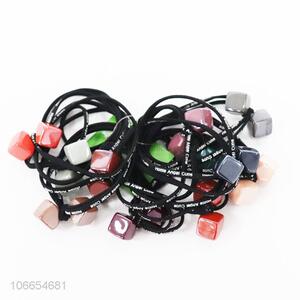 Attractive design 11pcs acrylic bead decoration hair rings