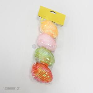 Promotional Easter decoration set hanging Easter foam eggs embellished with sequins